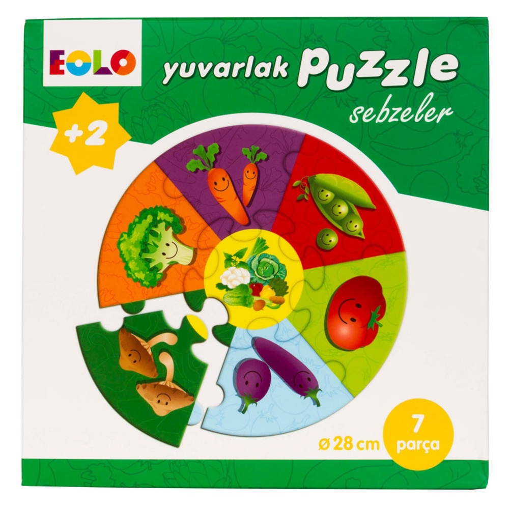 Sebzeler - Yuvarlak Puzzle