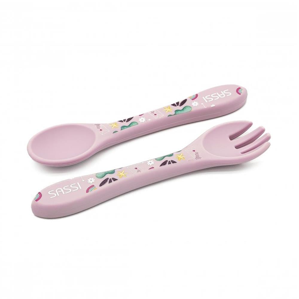 Silikon Çatal Kaşık Takımı - Sevimli Unicorn