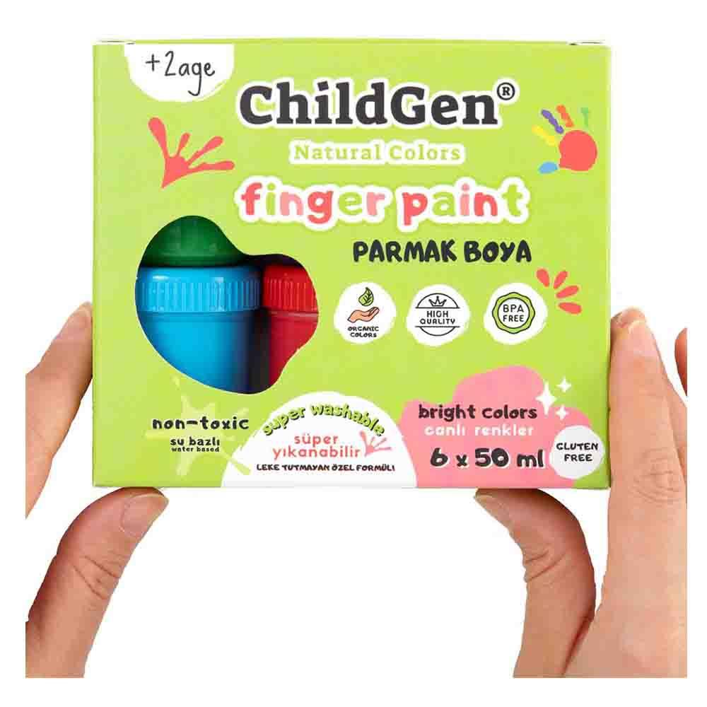 Süper Yıkanabilir Parmak Boya-6Lı Set-6X50Gr
