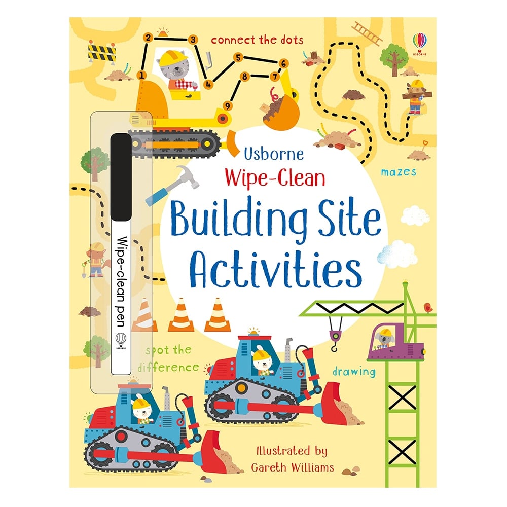 WIPE-CLEAN BUILDING SITE ACTIVITIES #yenigelenler Çocuk Kitapları Uzmanı - Children's Books Expert