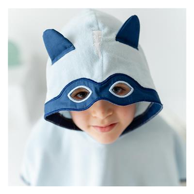 3D Nakışlı İnce Havlu Panço Maske 1-2 Yaş