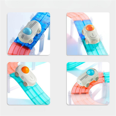 Mideer Magnetic Tiles - Arabalı Yarış Pisti