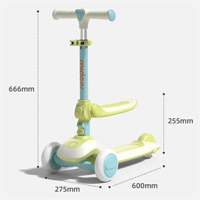 Katlanabilir 2si 1 Arada Işıklı Scooter
