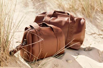 Mommy Bag Çanta, Signature Vegan Deri Koyu Kahve