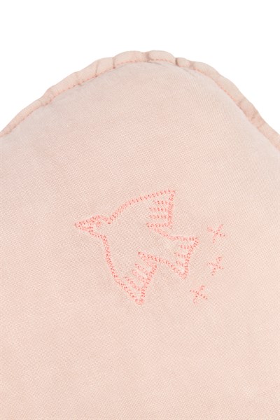 Nobodinoz İşlemeli Fransız Keten Yastık, Cloud Mauve Pink