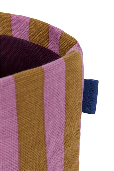 Nobodinoz Stripes Çocuk Odası Sepeti Küçük, Pink Curry