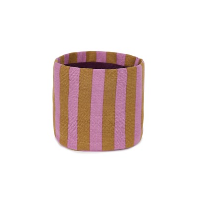 Nobodinoz Stripes Çocuk Odası Sepeti Küçük, Pink Curry
