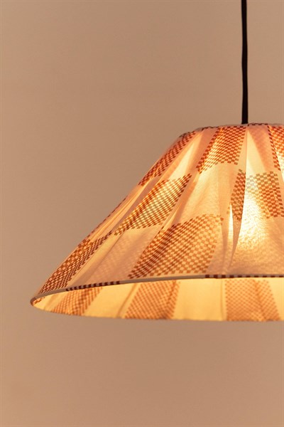 Nobodioz Ava Aydınlatma Şapkası, 50cm çap, Burnt Red Checks