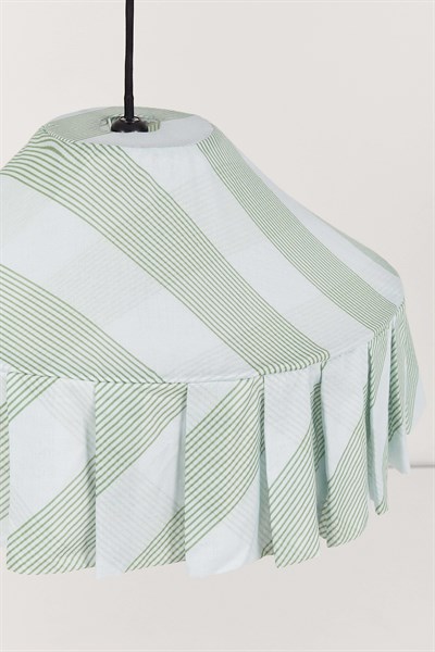 Nobodioz Nicole Aydınlatma Şapkası, 50cm çap, Green Diagonal Stripe