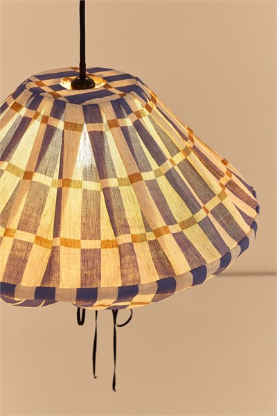 Nobodioz Yumi Aydınlatma Şapkası, 50cm çap, Blue Mustard Mosaic
