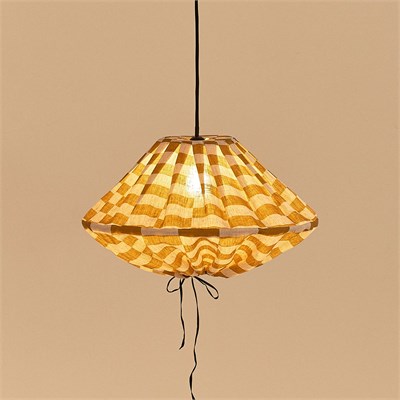 Nobodioz Yumi Aydınlatma Şapkası, 50cm çap, Mustard Tiles