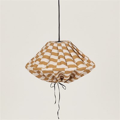 Nobodioz Yumi Aydınlatma Şapkası, 50cm çap, Mustard Tiles