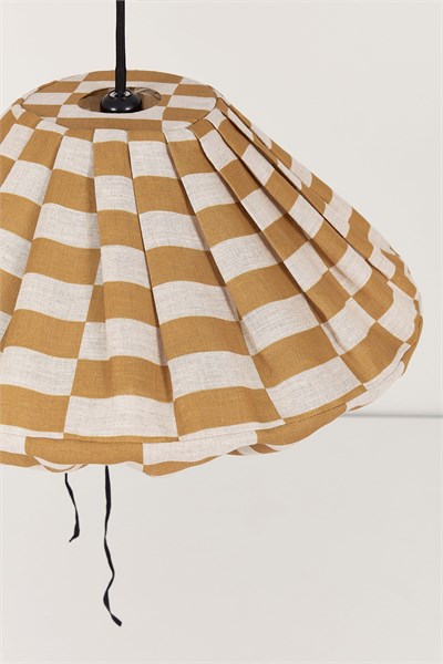 Nobodioz Yumi Aydınlatma Şapkası, 50cm çap, Mustard Tiles