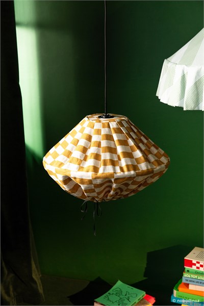 Nobodioz Yumi Aydınlatma Şapkası, 50cm çap, Mustard Tiles