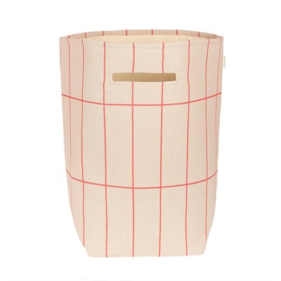 Vibes Büyük Sepet, Pink Red Grid