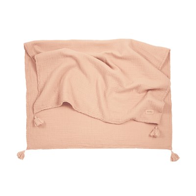 Wabi Sabi 2 Kat Müslin Battaniye, Powder Pink