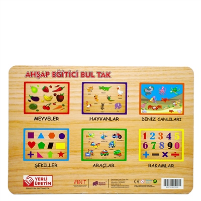Ahşap Eğitici Bul-Tak
