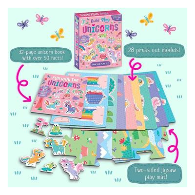 Build and Play - Unicorns Book and Play Set