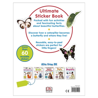 BUTTERFLIES ULTIMATE STICKER BOOK (ULTIMATE STICKE