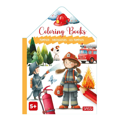 Colourıng Books Shaped - Firefighters