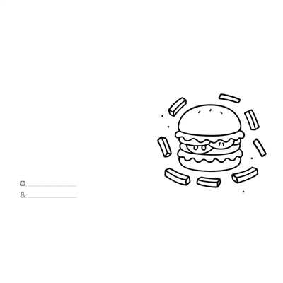 Colourıng Books Square - Food