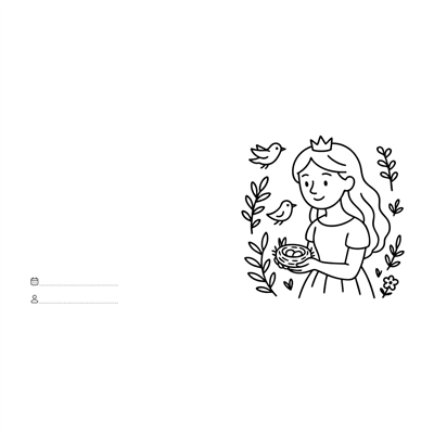 Colourıng Books Square - Princess