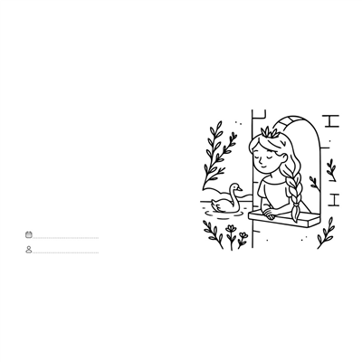 Colourıng Books Square - Princess