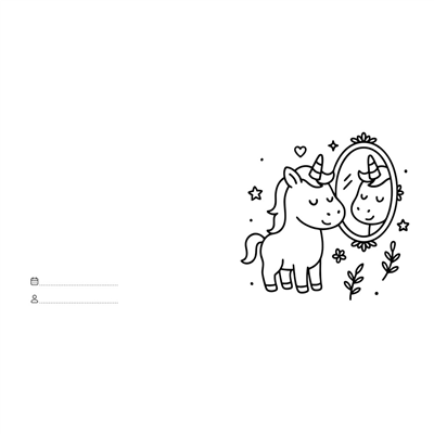 Colourıng Books Square - Unicorns