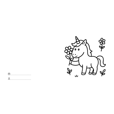 Colourıng Books Square - Unicorns