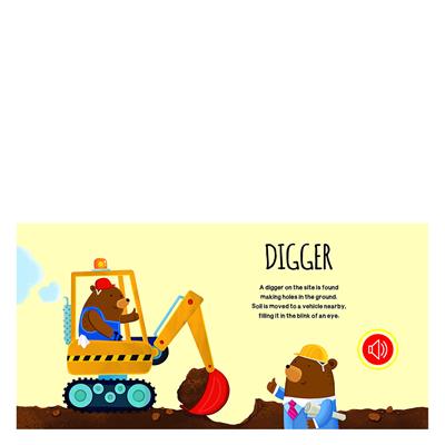 Construction Site Vehicles - Sound Book