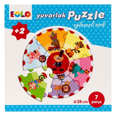 Eğlenceli Sirk - Yuvarlak Puzzle
