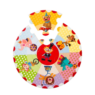 Eğlenceli Sirk - Yuvarlak Puzzle