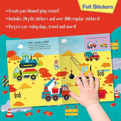 Felt Stickers - Diggers Play Scene Book