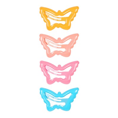 Hair clips Paulien butterfly (4 pcs/card, 1card)