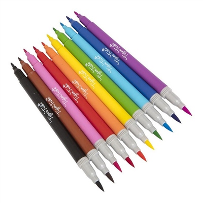 İKİ UÇLU KEÇELİ BOYA KALEMİ 10 PARÇA