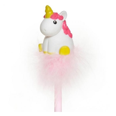 Işıklı Unıcorn Başlıklı Tükenmez Kalem