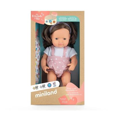 Kahverengi Saçlı Kız Bebek (38 cm)