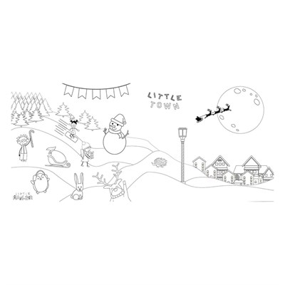 My Lıttle Vıllage New Year Edıtıon Boyama Kağıdı