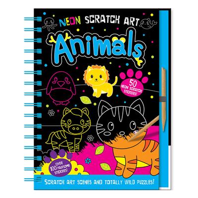 Neon Scratch Art - Animals