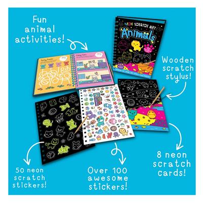 Neon Scratch Art - Kawaii