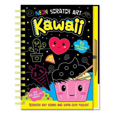 Neon Scratch Art - Kawaii