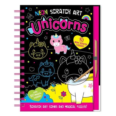 Neon Scratch Art - Unicorns