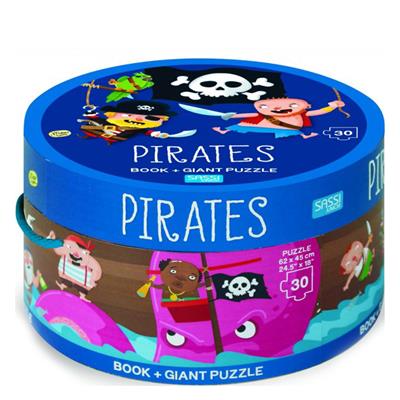 İkisi Bir Arada Dev Puzzle ve Kitap - Korsanlar