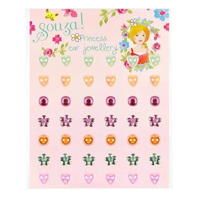 Prenses Çiçekli Sticker Küpe