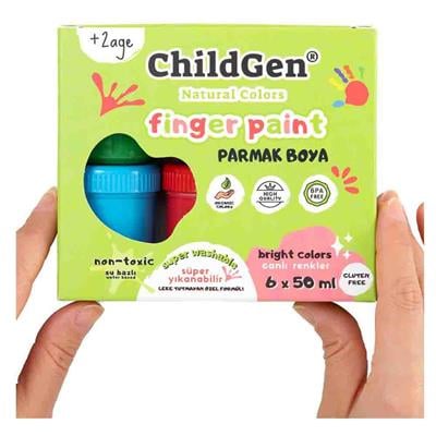 Süper Yıkanabilir Parmak Boya-6Lı Set-6X50Gr