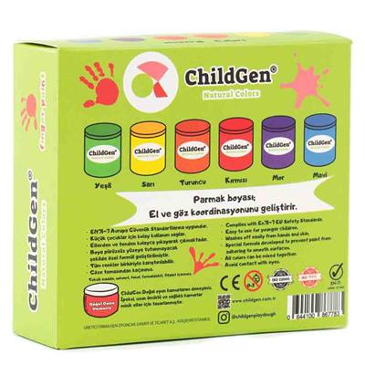 Süper Yıkanabilir Parmak Boya-6Lı Set-6X50Gr