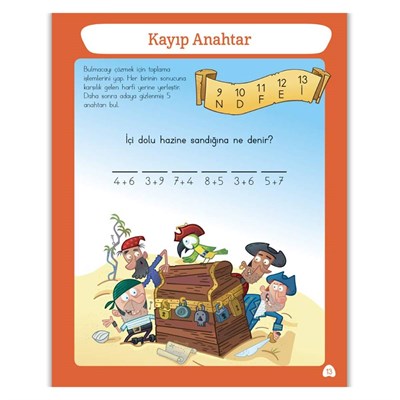 Toplama Etkinlik Kitabı-Zihinden Eğlenceli Öğretic