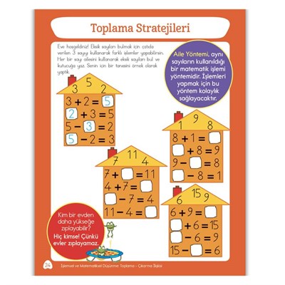 Toplama Etkinlik Kitabı-Zihinden Eğlenceli Öğretic