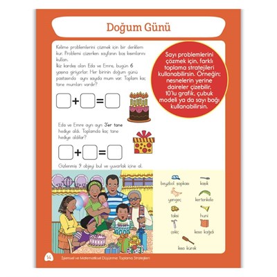 Toplama Etkinlik Kitabı-Zihinden Eğlenceli Öğretic