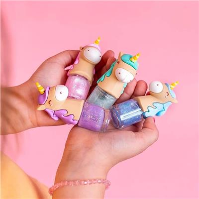 Unicorn Figürlü Su Bazlı Oje - Pırıltılı Yeşil